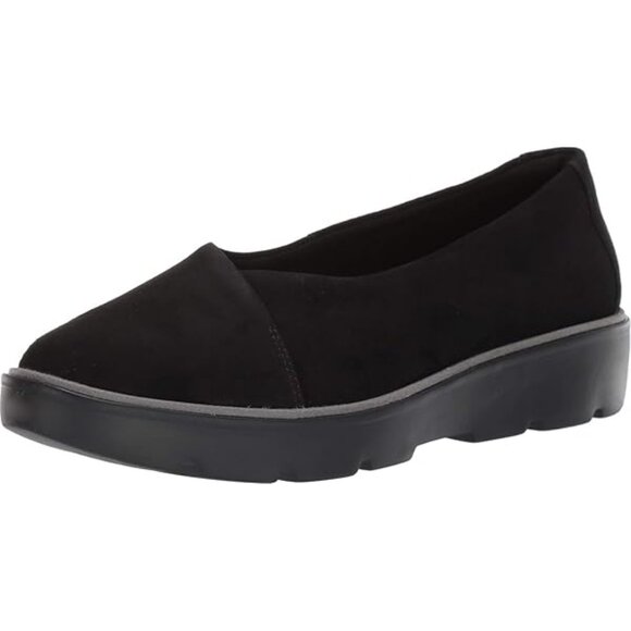 Clarks  Un Balsa Go Slip on Loafer, Black Suede  Women Size 6.5 M   NWOT - Picture 1 of 6